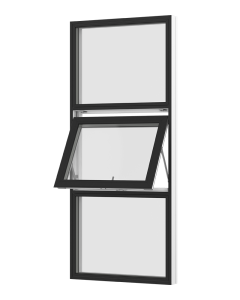 Rationel topstyret vindue med fast felt foroven og forneden. Kan bestilles i træ eller i en vedligeholdelses-fri  træ/alu udgave.

Modellen fås både i en retkantet moderne og klassisk udgave med profilerede karme.  

Modellen leveres i en Basic versio