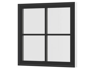 Rationel topstyret vindue med krydssprosse. Fås både i træ og træ/alu. 
Leveres i en klassisk model med 25 mm energisprosse og en moderne model med en 31 mm energisprosse. Vælg mellem varianterne Basic med 2 lag glas og Premium med 3 lag glas.
